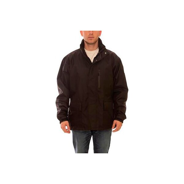 Tingley Icon Premium Breathable Jacket, Size Men's Medium, Attached Hood, Black J24113.MD - main